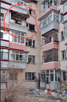 哈爾濱一住戶燃氣閃爆致2人受傷，同樓居民：清晨被嚇醒還以為是地震