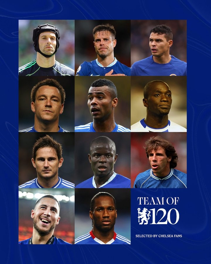 切爾西球迷票選隊史120年最佳陣：阿扎爾、蘭帕德、特里在列