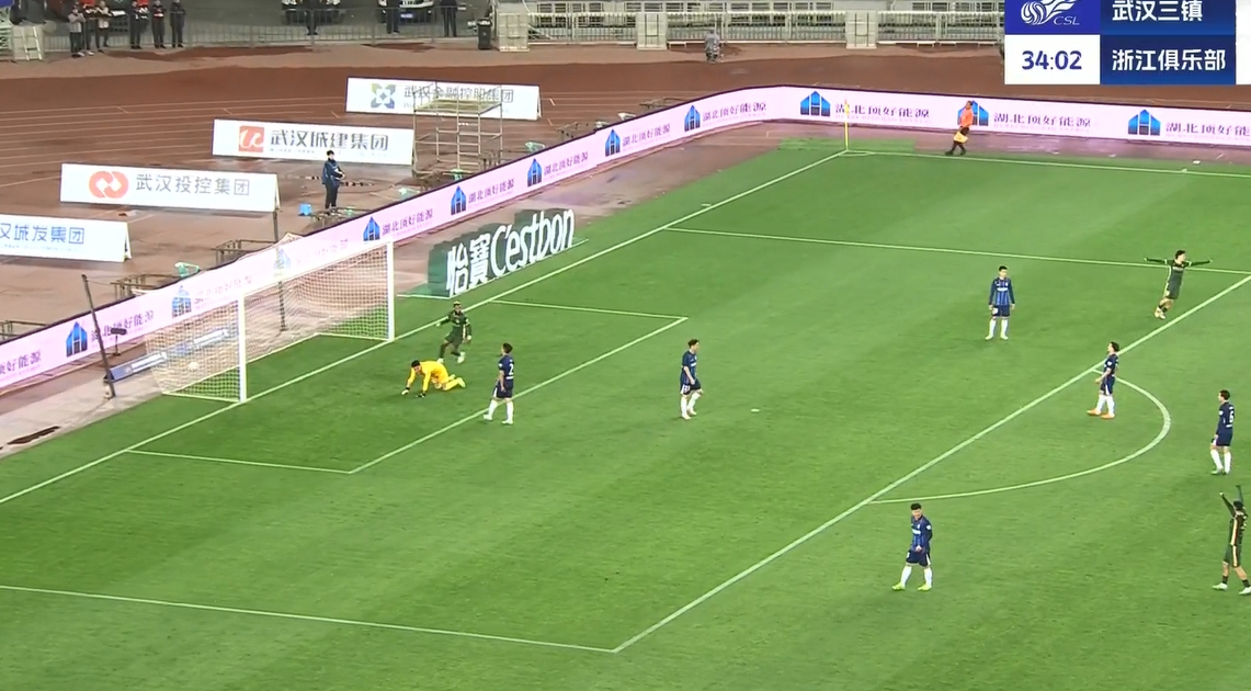 要打花了？布彭扎梅開(kāi)二度，浙江34分鐘3-0領(lǐng)先三鎮(zhèn)