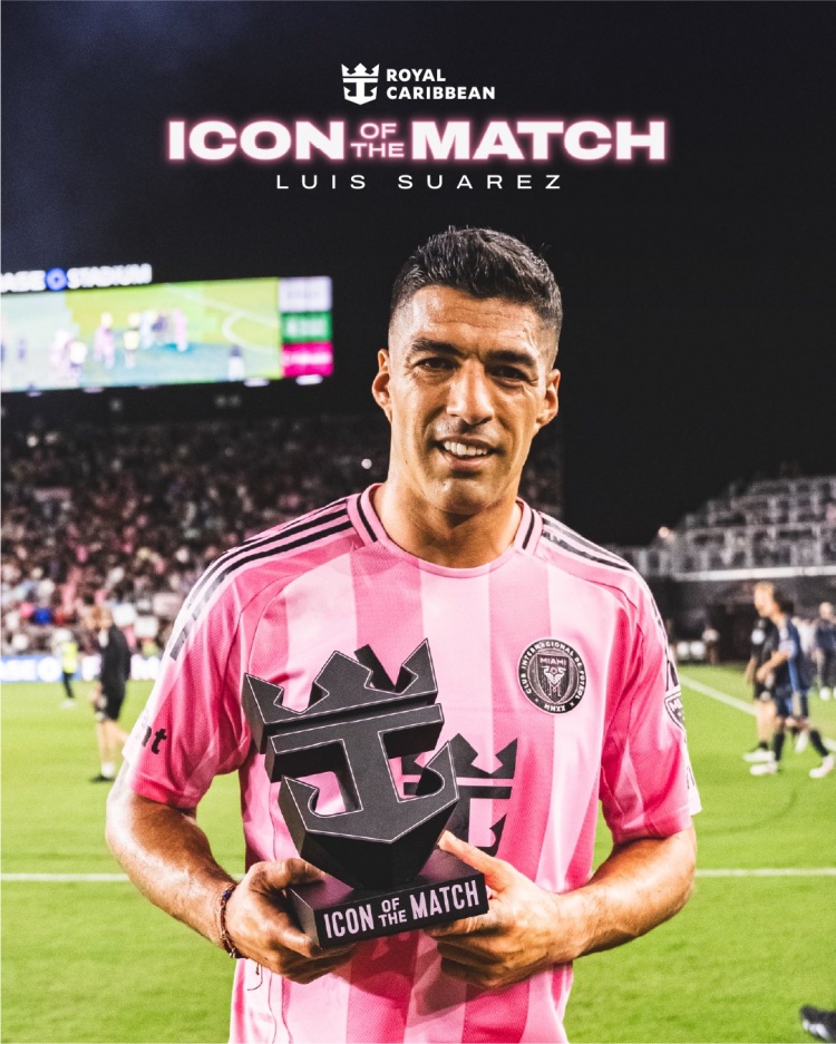 助攻梅西！蘇亞雷斯當(dāng)選本場比賽邁阿密隊內(nèi)最佳球員