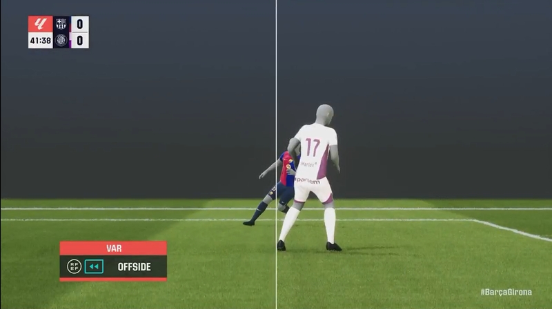 費(fèi)爾明直塞孔德前插推射破門(mén)，但裁判示意越位進(jìn)球無(wú)效