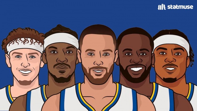 王牌陣容！勇士派出庫巴追波穆的首發陣容時11勝0負