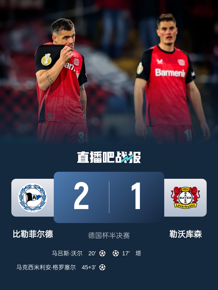 比勒菲爾德是史上第4支晉級(jí)德國杯決賽的德丙球隊(duì)，此前3隊(duì)未奪冠